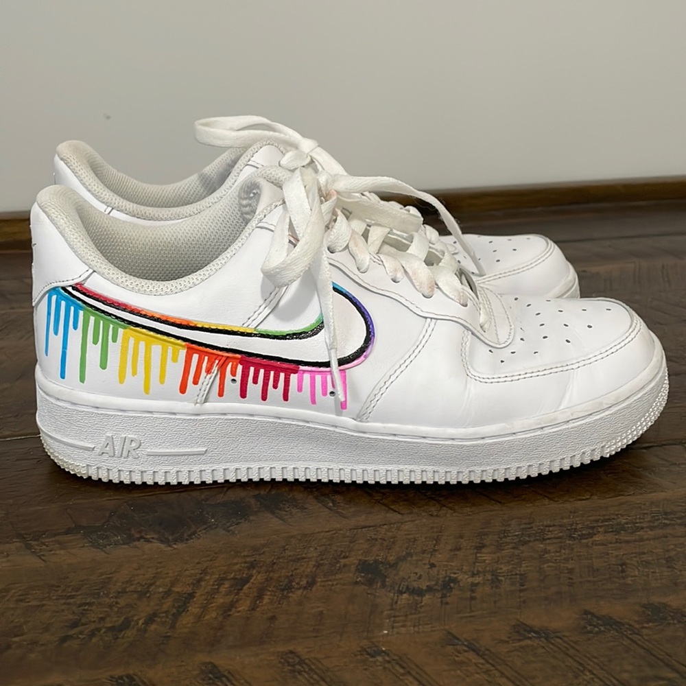 Nike Air Force 1 custom hand painted sneakers size 8 by jordana